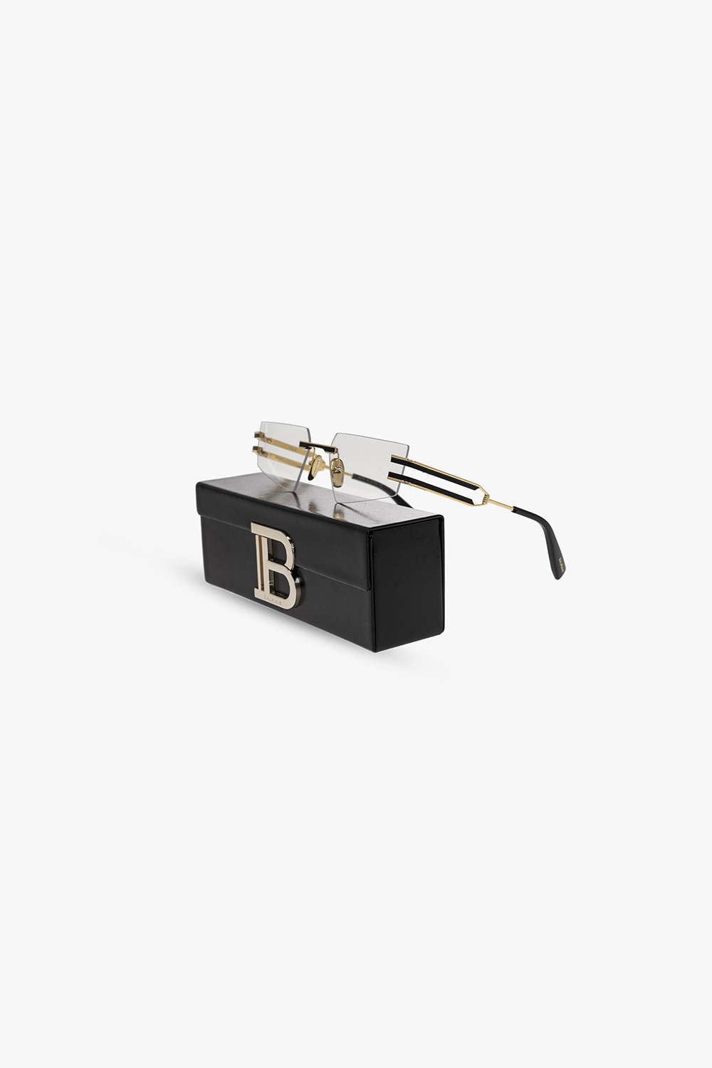 Gold 'Fixe' optical glasses Balmain - SchaferandweinerShops